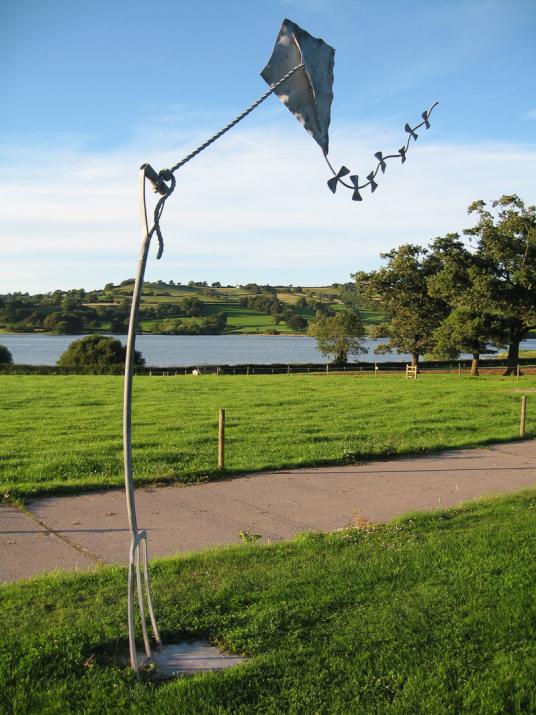 Kite Sculpture in garden