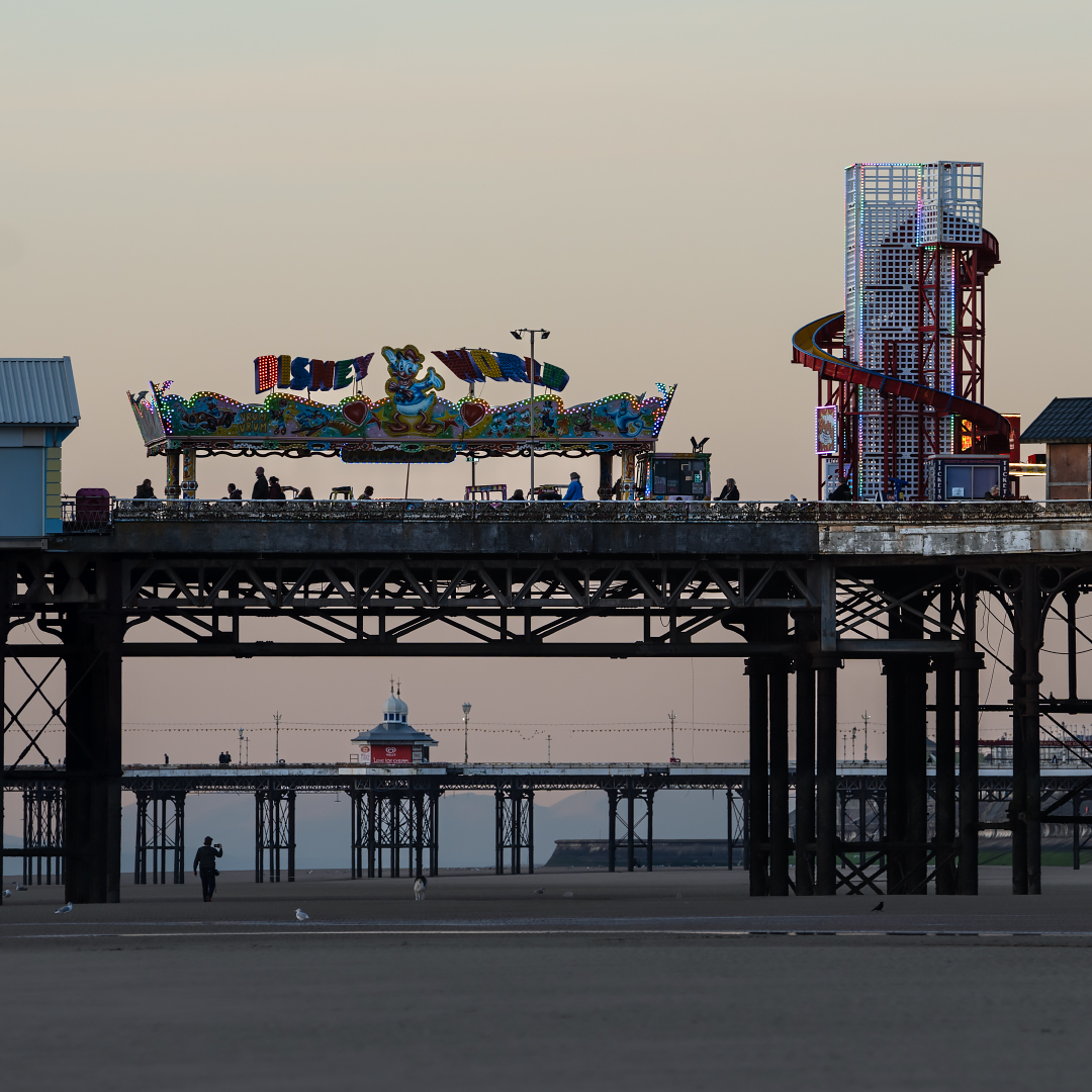 Blackpool central and north piers