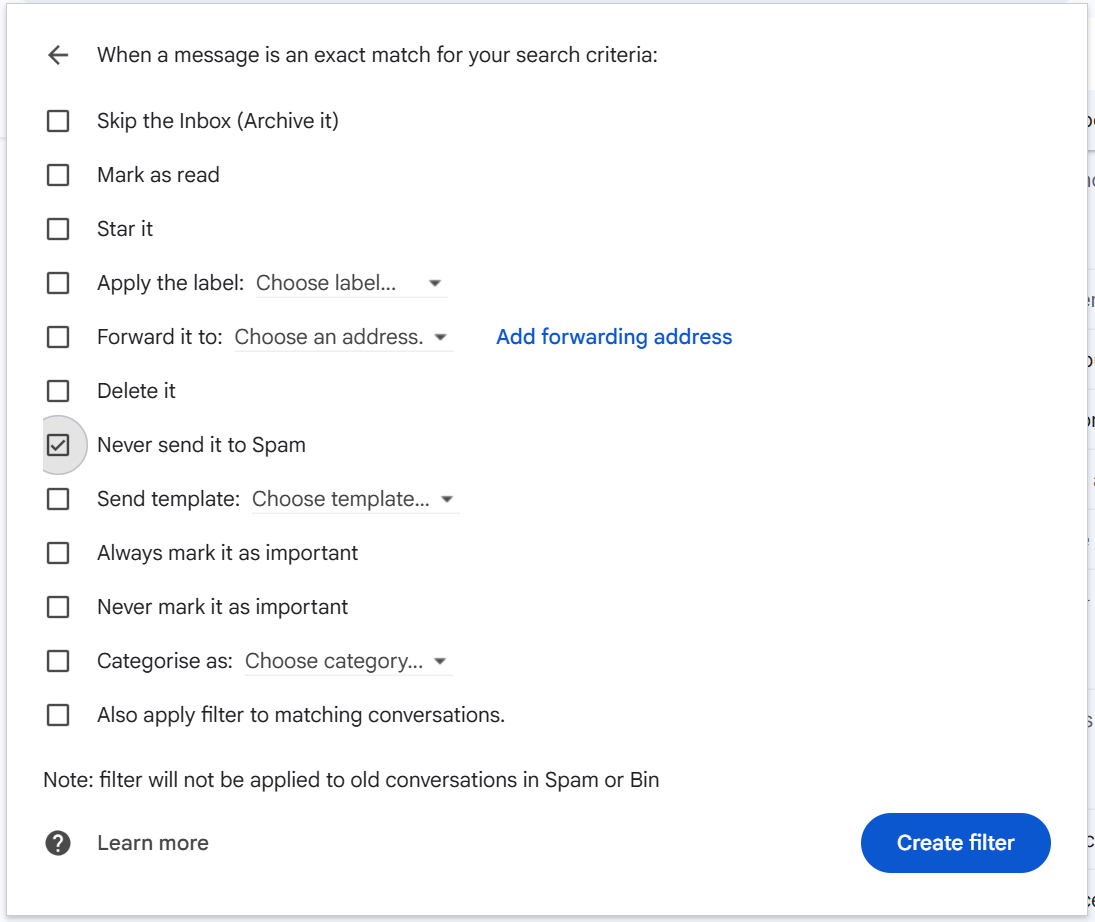 GMail Filter 2