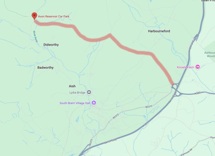 route to car park
