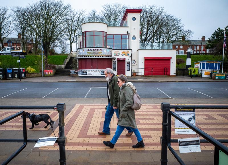 Walking along Cleethorpes Prom 