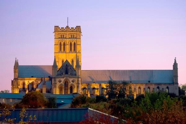 Norwich cathedral from Grapes Hill